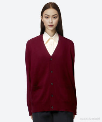 ＜BLAMINK (Women)＞カシミヤ１２ＧＶネックカーディガン