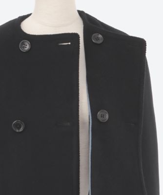 ウールノーカラーダブルショートジャケット | BLAMINK (Women