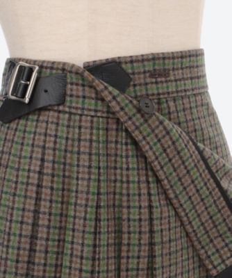 ウールチェックプリーツスカート | BLAMINK (Women)/ブラミンク | 三越