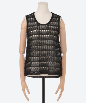 【SALE】Christian Wijnants (Women)/クリスチャン ワイナンツ スリーブレスニット KEGRY-8281 BLACK トップス【三越伊勢丹/公式】