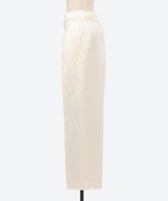 リネンコットンバックギャザーストレートパンツ　７９１４―２９９―０４１５