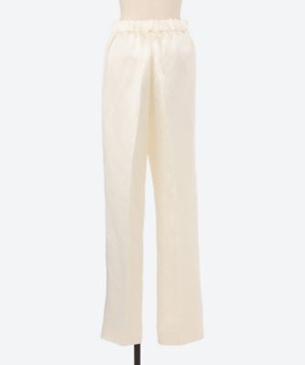 リネンコットンバックギャザーストレートパンツ　７９１４―２９９―０４１５