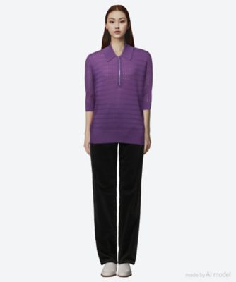 ブラミンク　BLAMINK 14Gハーフジップノースリーブニット　ブラック　38 BLAMINK｜ブラミンクのニット通販｜ELLE SHOP (エル・ショップ)