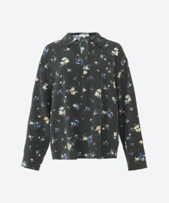 ＜BLAMINK (Women)＞ブラウス　Ｆ　ＳＩ　ＦＬＷ／ＰＲＴ　ＲＢＮ　ＬＳＬ　７９２１－２－００００００