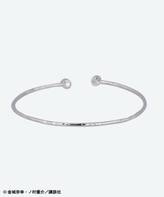 K.J.L バングル ホワイト 花柄カラーストーン　スネーク □【受注商品】11月下旬以降お届け／2粒カラーストーン