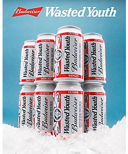 Budweiser×VERDY/バドワイザー　ヴェルディ バドワイザー　ＷＡＳＴＥＤ　ＹＯＵＴＨ　コラボ缶＜３５５ｍｌ＞×２４ｐａｃｋ＋缶バッチＬセット