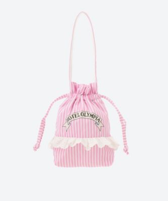 HOTEL OLYMPIA/ホテルオランピア】 Pink Luggage Tag Bag ピンクラゲッジタグバッグ - ボディバッグ/ウエストポーチ