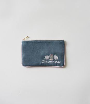 ＜Charmant sac＞デニムポーチ　ｎｙａ・ｎｉ・ｎｙｕ・ｎｙｅ・ｎｙｏｎ