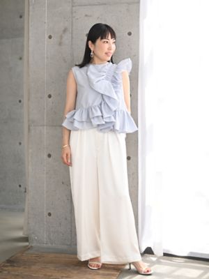 ご予約商品・9月中旬】アシメフリルトップス | TREFLE+1 (Women