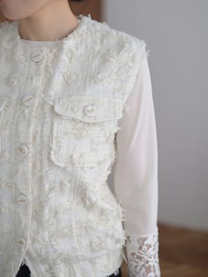 予約販売】ツイードベスト【3月末日以降お届け】 | TREFLE+1 (Women