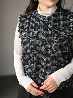予約販売】ツイードベスト【3月末日以降お届け】 | TREFLE+1 (Women