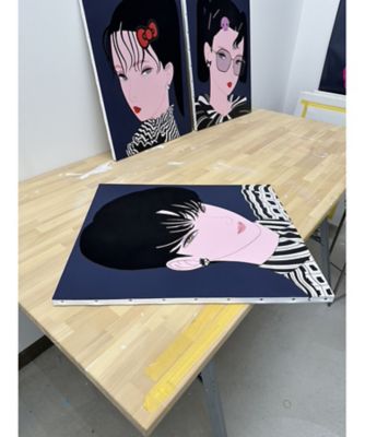 名*ー様 kurry war i♾️ over アート　額装 即売商品】額装込 キャンバス作品「牛木匡憲×BadBadtzー