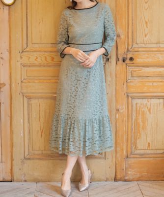 限定版 総レース Iラインワンピース ドレス Sutevalle Org