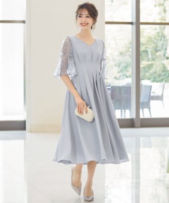 レース素材フレアスリーブｘラインワンピース 三越伊勢丹オンラインストア 公式