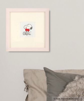 絵画 Snoopyエッチング額付き（白木額）／ SM1092－J