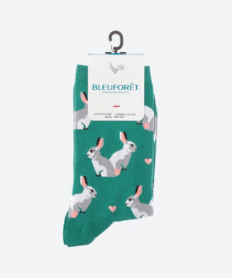 ＜BLEU FORET (Women)＞ＲＡＢＢＩＴ　ＰＡＴＴＥＲＮ　ＳＯＣＫＳ　６４９８