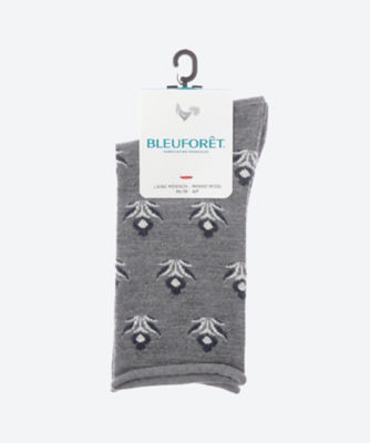 ＜BLEU FORET (Women)＞ＦＩＮＥ　ＷＯＯＬ　ＳＯＣＫＳ　ＷＩＴＨ　ＦＬＯＷＥＲＳ　ＰＡＴＴＥＲＮ　６４８７