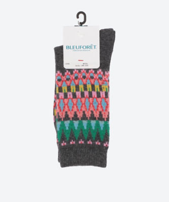 ＜BLEU FORET (Women)＞ＳＯＣＫＳ　ＷＩＴＨ　ＪＡＣＱＵＡＲＤ　ＰＡＴＴＥＲＮ　６４８９