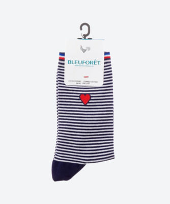 ＜BLEU FORET (Women)＞ＮＡＶＹ　ＳＴＲＩＰＥＳ　ＳＯＣＫＳ　６２１０