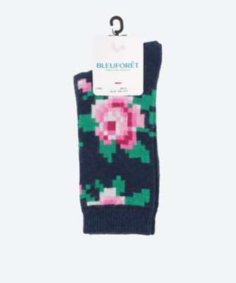 ＜BLEU FORET (Women)＞ＳＯＣＫＳ　ＷＩＴＨ　ＰＩＸＥＬＳ　ＦＬＯＷＥＲＳ　ＰＡＴＴＥＲＮ　６４９０