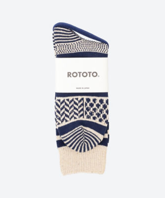 ＜ROTOTO (Men)＞【紳士靴下おまとめ】カジュアルソックス　ＭＵＬＴＩ　ＪＡＣＱＵＡＲＤ　ＣＲＥＷ　ＳＯＣＫＳ