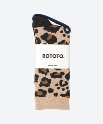 ＜ROTOTO (Men)＞【紳士靴下おまとめ】カジュアルソックス　ＰＩＬＥ　ＬＥＯＰＡＲＤ　ＣＲＥＷ　ＳＯＣＫＳ