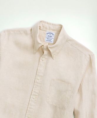 アイリッシュリネン　ソリッド　スポーツシャツ　Ｒｅｇｕｌａｒ　Ｆｉｔ　１００２０００１５