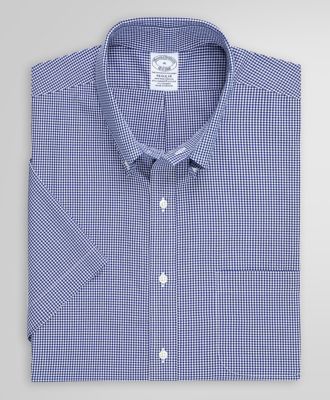 Brooks Brothers/ブルックス ブラザーズ スーピマコットンストレッチ　ギンガムチェック　ショートスリーブポロカラーシャツ　Ｒｅｇｕｌａｒ　Ｆｉｔ　１００２００４８７
