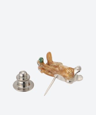 ピンブローチ　ウサギ＋ニンジン