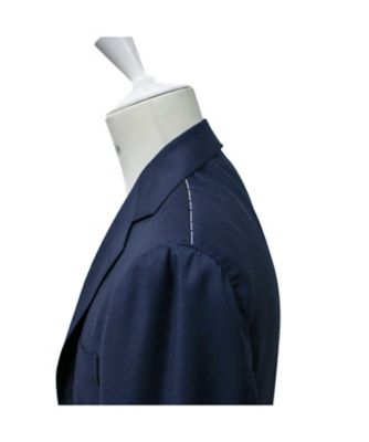 スーパーエクストラファインメリノウール ネイビースーツ S