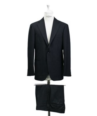 RING JACKET リングヂャケット　スーツ　ネイビー　46 美品 ウィンターモヘヤ ネイビースーツ S／RT025F58X