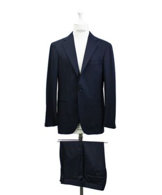 RING JACKET ダークネイビー テーラードジャケット　サイズ46 スーパー140'sウール ネイビースーツ S