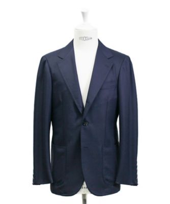 RING JACKET コットンリネン　ベルテッドトラウザーズ　ネイビー　48 RING JACKET コットンリネン ベルテッドトラウザーズ ネイビー