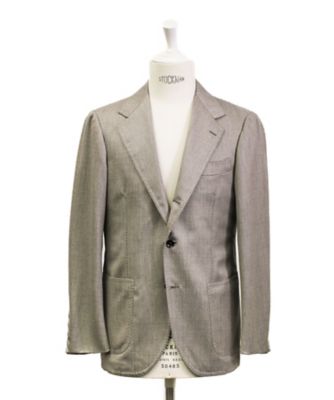 リングヂャケット RING JACKET グレー ジャケット 日本製 美品 美品】リングジャケット☆RING JACKET☆日本製☆上品グレースーツ44