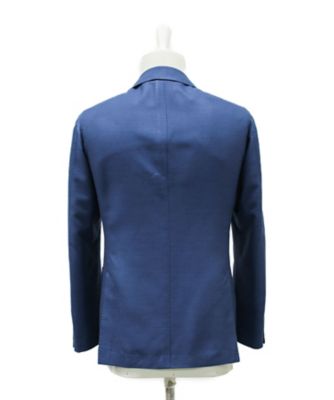 高級★タグ付き★イタリア製　定価18万　Blumarine　ジャケット　シルク ピュアシルク ブルージャケット S／RT055F47D | RING