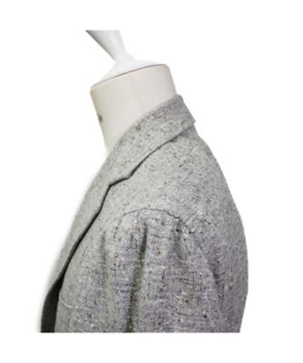 リングヂャケット テーラードジャケット ウール ソフトツイード 46 ツイード グレージュジャケット S／RT055F56U | RING