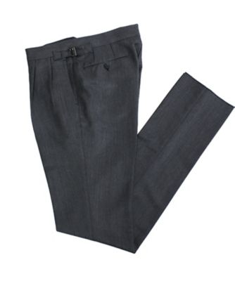 サキソニー 2プリーツスラックス ネイビー S