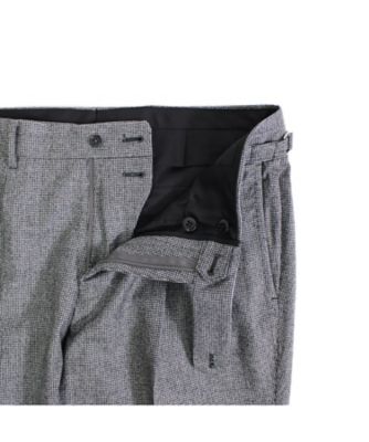 ハウンドトゥース 2プリーツスラックス S／RT075F24A