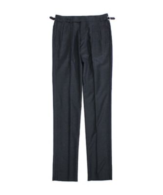 新品未使用RING JACKET ワンプリーツスラックス チャコールグレー46 2アウトプリーツ チャコールグレートラウザーズ S