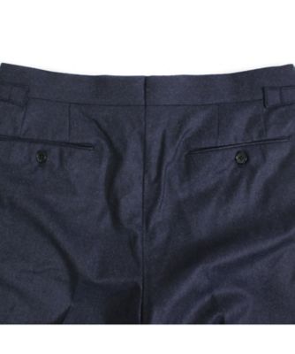 サキソニー 2プリーツスラックス ネイビー S