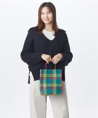 UNKNOWN PRODUCTS レザーペーパーバッグ 伊勢丹 マクミラン柄 小 小サイズ 伊勢丹限定 レザーペーパーバッグ マクミラン チェック