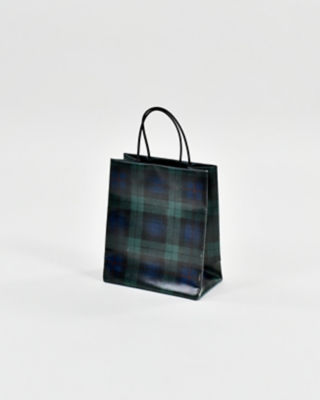 アンノウンプロダクツ 伊勢丹 ブラックウォッチ柄 ペーパーレザー