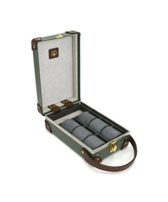 ＜Globe-Trotter＞センテナリー　６スロット　ウォッチケース　グリーン　ブラウン