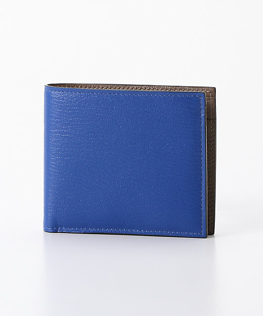 ＜三越伊勢丹/公式＞ 二つ折り財布（小銭入れ付）398 ブルー×グレー 財布・マネークリップ画像