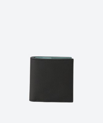 ＜三越伊勢丹/公式＞ MAISON TAKUYA (Men)/メゾンタクヤ コンパクトウォレット2 コインケース付 Black-Azure 財布・マネークリップ【三越伊勢丹/公式】