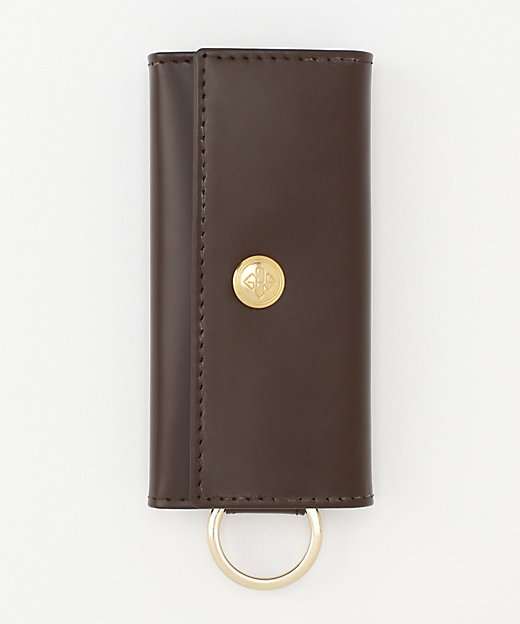  キーケース ナット（ブラウン）×イエロー ハンドバッグ・財布