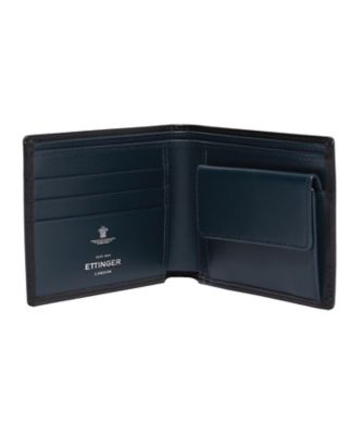 ETTINGER (Men)/エッティンガー 伊勢丹メンズ館限定 二つ折り財布 小銭入れ付 ブラックxネイビー 財布・マネークリップ【三越伊勢丹/公式】