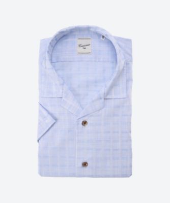 注目の商品 三越伊勢丹 公式 Camiciaio Oggi Men カミチャイオ オッジ ドレスシャツ半袖oc アオ 三越伊勢丹 公式 かいこみ