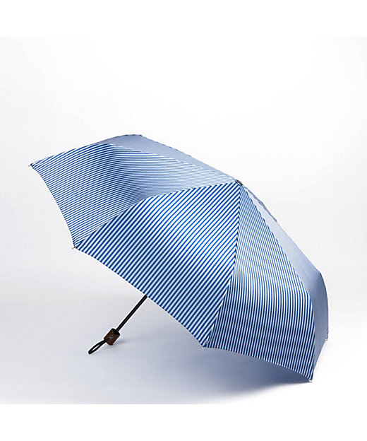 ＜三越伊勢丹/公式＞ 折りたたみ傘 ロンドンストライプ 耐風骨 アオ 傘・日傘