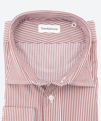 長袖ブラウンストライプ ワイドカラードレスシャツ 三越伊勢丹オンラインストア 公式